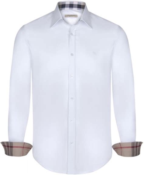 burberry white shirt mens|Burberry white long sleeve shirt.